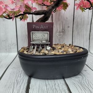 Silver Math Themed Charm Brooch